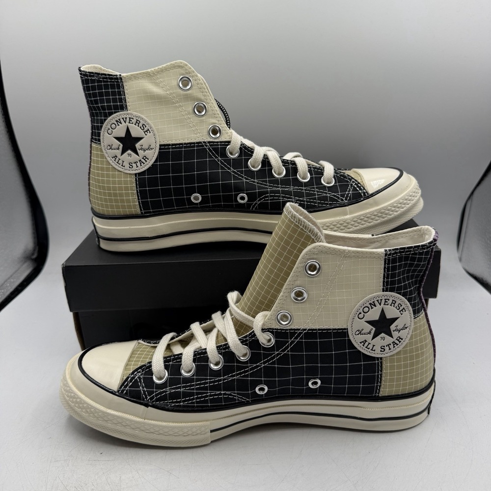 Converse Chuck 70 Hi Quad Ripstop Shoes Men Sz 11.5 Black/Oyster Sneaker 166316C